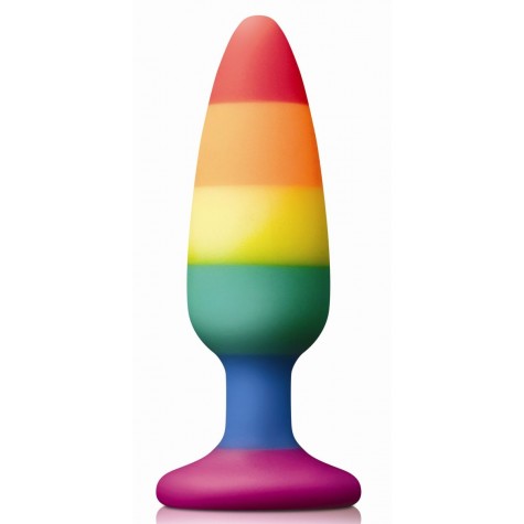 Радужная пробка Colours Pride Edition Pleasure Plug Medium - 13,3 см.