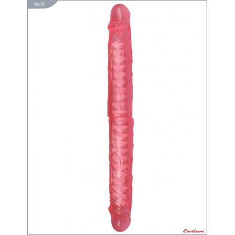 Розовый фаллоимитатор с хребтом - 36 см.